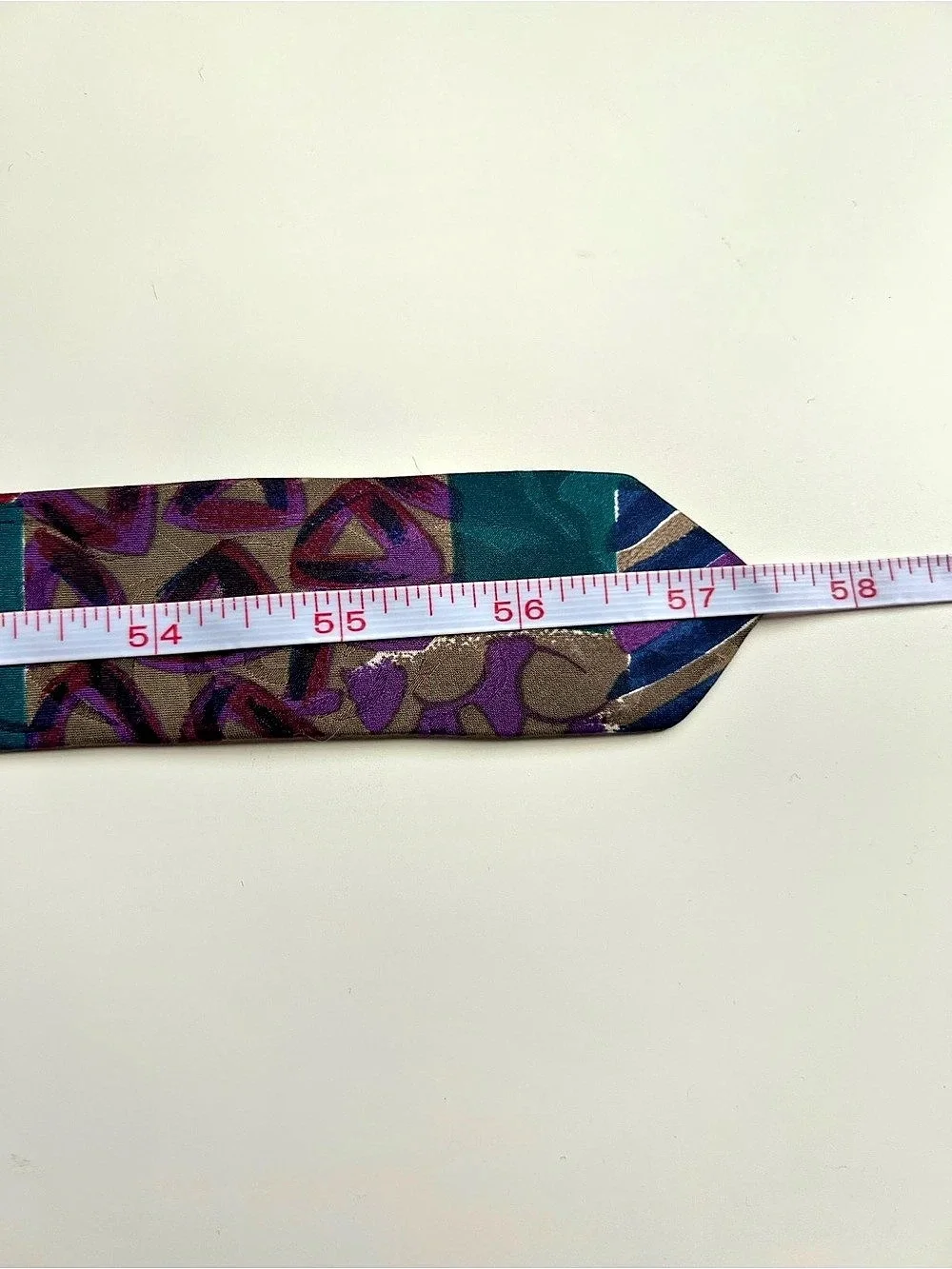 Vintage 1990s Stefano Rossini 100% Silk Wide Tie 4” Abstract Geometric Retro